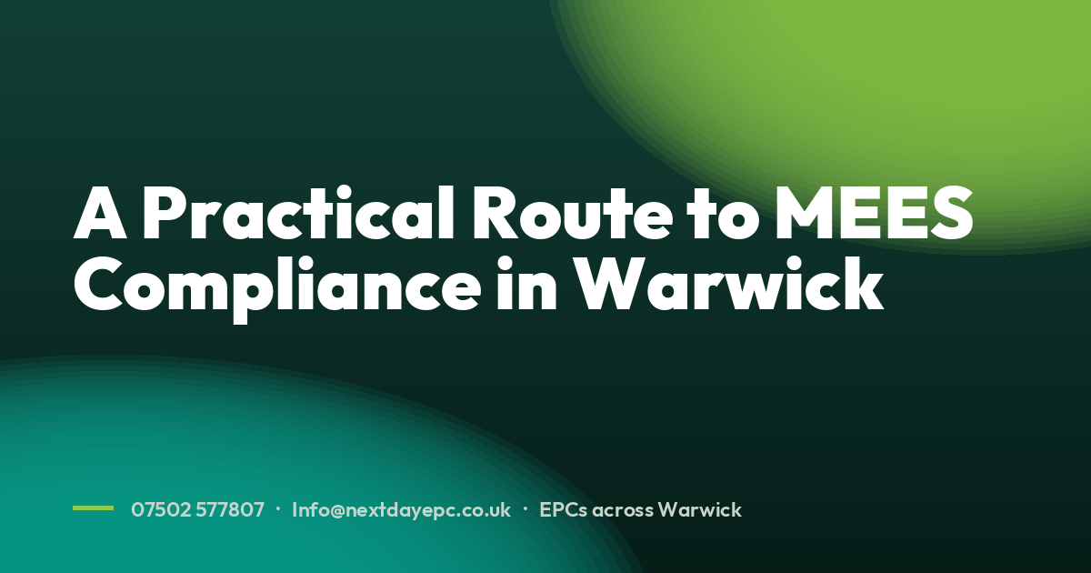 A Practical Route to MEES Compliance in Warwick